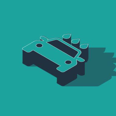 Isometric oto yıkama ikonu yeşil arka planda izole edildi. Araba yıkama ve su bulutu ikonu. Vektör İllüstrasyonu