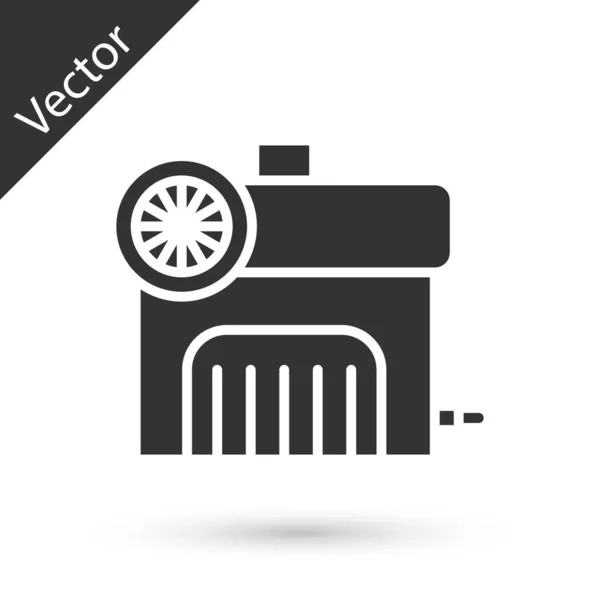 Grey Air compressor icon isolated on white background. Vector Illustration — Stock Vector