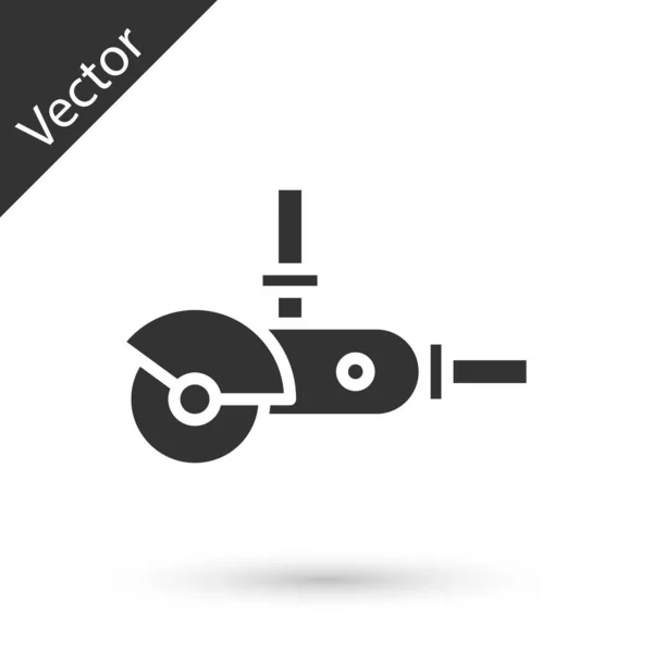 Grey Angle grinder icon isolated on white background. Vector Illustration — Stock Vector