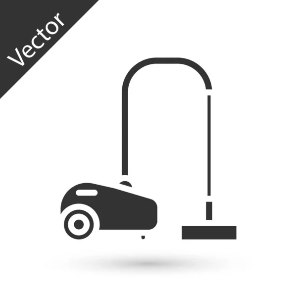 Grey Vacuum cleaner icon isolated on white background. Vector Illustration — Stock Vector