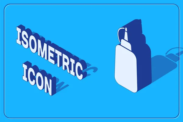 Isometrisches Weichspüler Symbol Auf Blauem Hintergrund Flüssiges