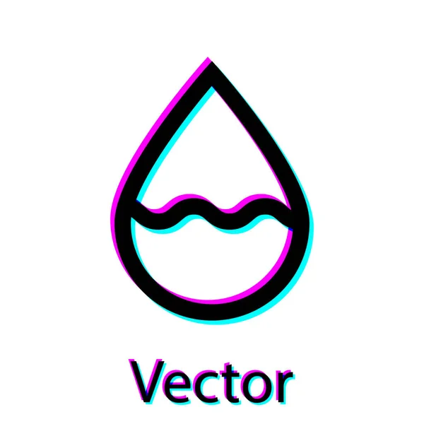 Black Water drop icon isolated on white background. Vector Illustration — Stock Vector