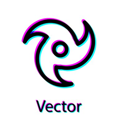 Siyah Tornado simgesi beyaz arkaplanda izole edildi. Kasırga, kasırga, fırtına bacası, kasırga ya da hortum ikonu. Vektör İllüstrasyonu