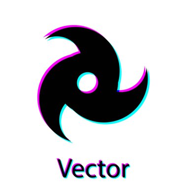 Siyah Tornado simgesi beyaz arkaplanda izole edildi. Kasırga, kasırga, fırtına bacası, kasırga ya da hortum ikonu. Vektör İllüstrasyonu