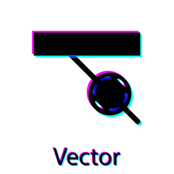 Fekete kalóz szemtapasz ikon elszigetelt fehér alapon. Kalóz bűnrészesség. Vektorillusztráció — Stock Vector