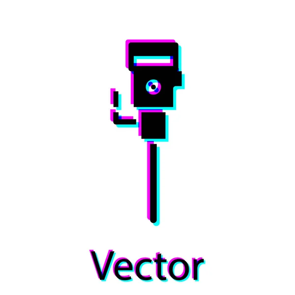 Ícone de martelo negro de construção isolado no fundo branco. Ilustração vetorial — Vetor de Stock