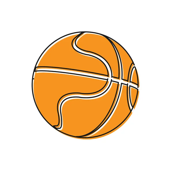 Oranje Basketbal pictogram geïsoleerd op witte achtergrond. Sport symbool. Vector Illustratie — Stockvector