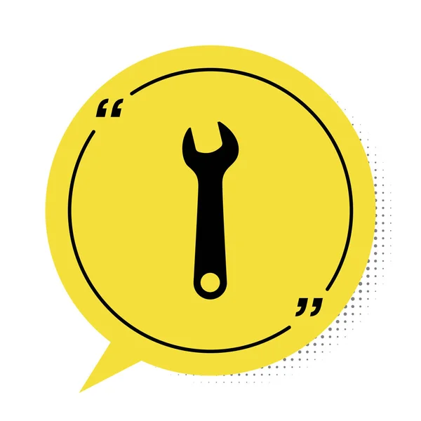 Ikona Černého Klíče Izolovaná Bílém Pozadí Nástroj Opravu Klíčů Symbol — Stockový vektor