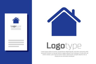 Mavi Saray simgesi beyaz arkaplanda izole edildi. Ev sembolü. Logo tasarım şablonu elemanı. Vektör İllüstrasyonu