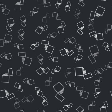 Gri ışıklı simge, siyah arkaplanda izole edilmiş kusursuz desen. Vektör İllüstrasyonu