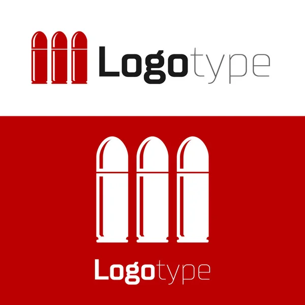 Icona Red Bullet Isolata Sfondo Bianco Elemento Modello Design Logo — Vettoriale Stock