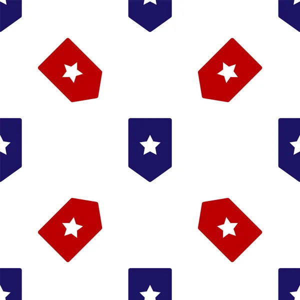 Icona Chevron blu e rosso isolato modello senza soluzione di continuità su sfondo bianco. Segno di distintivo militare. Illustrazione vettoriale — Vettoriale Stock
