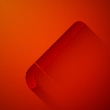 Kağıt kesiği, arka planda izole edilmiş bir simge gördü. Kağıt sanatı tarzı. Vektör İllüstrasyonu