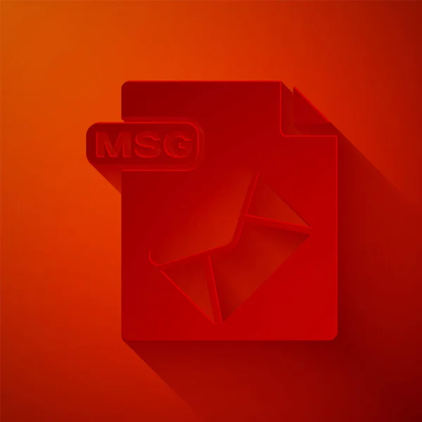 Documento Archivo Msg Corte Papel Descargar Icono Del Botón Msg — Archivo Imágenes Vectoriales