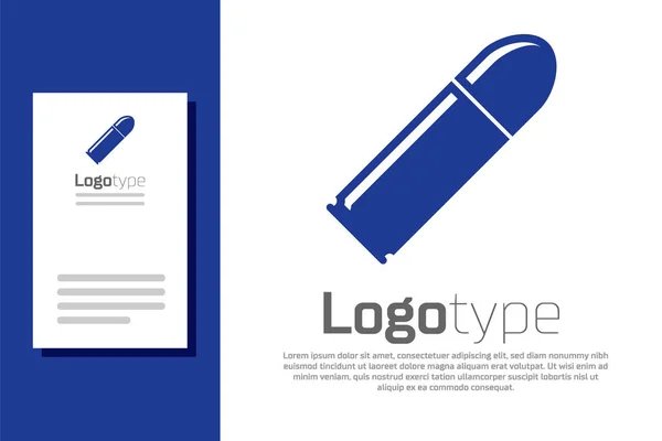 Icona Blue Bullet isolata su sfondo bianco. Elemento modello di design logo. Illustrazione vettoriale — Vettoriale Stock