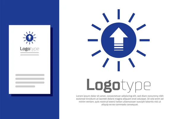 Blue Sunset pictogram geïsoleerd op witte achtergrond. Logo ontwerp template element. Vector Illustratie — Stockvector