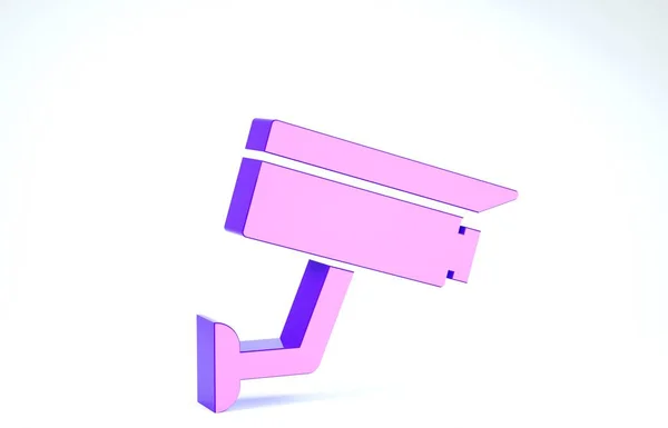 Icono de la cámara Purple Security aislado sobre fondo blanco. 3D ilustración 3D render — Foto de Stock