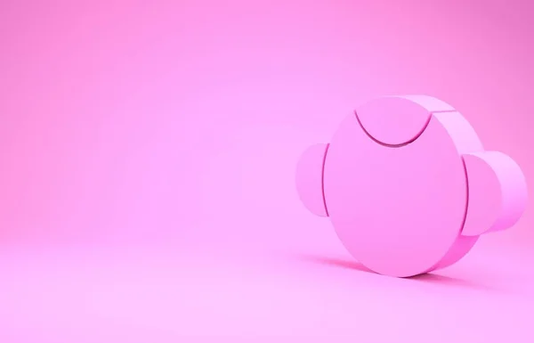 Signo zodiacal de Pink Monkey aislado sobre fondo rosa. Colección de horóscopos astrológicos. Concepto minimalista. 3D ilustración 3D render —  Fotos de Stock