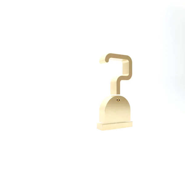 Gold Pirate krok ikon isolerad på vit bakgrund. 3D-illustration 3D-återgivning — Stockfoto