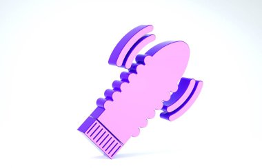 Purple Dildo vibrator for sex games icon isolated on white background. Sex toy for adult. Vaginal exercise machines for intimate. 3d illustration 3D render