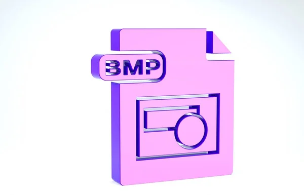 Document de fichier BMP violet. Télécharger icône de bouton bmp isolé sur fond blanc. Le symbole du fichier BMP. Illustration 3D rendu 3D — Photo
