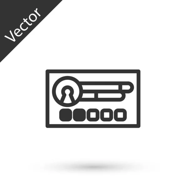 Szürke vonal Hozzon létre fiók képernyő ikon elszigetelt fehér háttér. Vektorillusztráció — Stock Vector