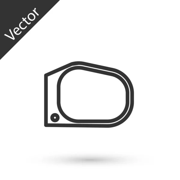 Grey line Car mirror icon isolated on white background. Vector Illustration — Stock Vector