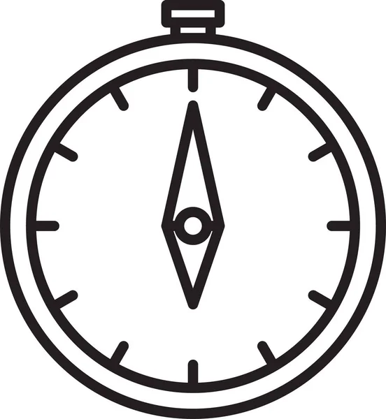 Ligne noire Icône boussole isolée sur fond blanc. Windrose symbole de navigation. Signe rose des vents. Illustration vectorielle — Image vectorielle