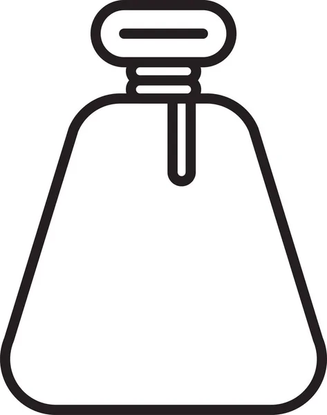 Línea negra Icono de saco pirata aislado sobre fondo blanco. Ilustración vectorial — Vector de stock