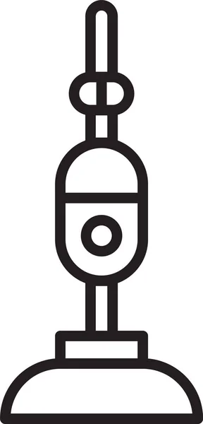 Zwarte lijn Stofzuiger pictogram geïsoleerd op witte achtergrond. Vector Illustratie — Stockvector