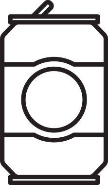 Siyah çizgi bira beyaz arkaplanda izole edilebilir. Vektör İllüstrasyonu