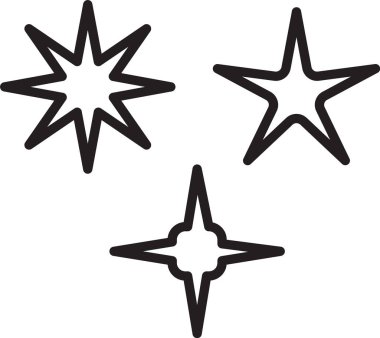 Düşen yıldız simgesi beyaz arkaplanda izole edildi. Göktaşı, göktaşı, kuyruklu yıldız, asteroid, yıldız ikonu. Vektör İllüstrasyonu