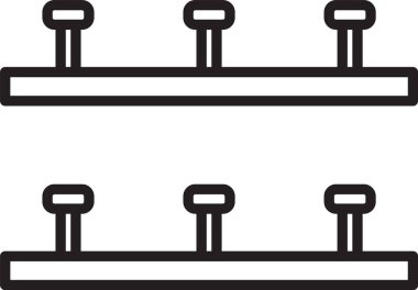 Beyaz arkaplanda siyah çizgi otomatik sulama ikonu izole edildi. Su ekipmanları. Bahçe elemanı. Sprey tabanca ikonu. Vektör İllüstrasyonu