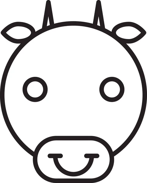 Fekete vonal Ox állatöv jel ikon elszigetelt fehér alapon. Asztrológiai horoszkóp gyűjtemény. Vektorillusztráció — Stock Vector