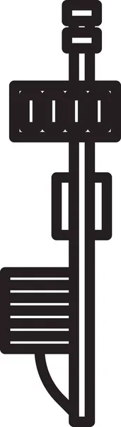 Línea negra Icono del sensor independiente aislado sobre fondo blanco. Ilustración vectorial — Archivo Imágenes Vectoriales
