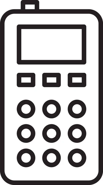 Línea negra Icono de control remoto aislado sobre fondo blanco. Ilustración vectorial — Vector de stock