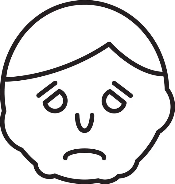 Linha preta Inflamação no ícone do rosto isolado no fundo branco. Ilustração vetorial —  Vetores de Stock