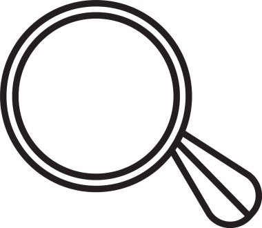 Siyah çizgi araba ayna ikonu beyaz arkaplanda izole edildi. Vektör İllüstrasyonu