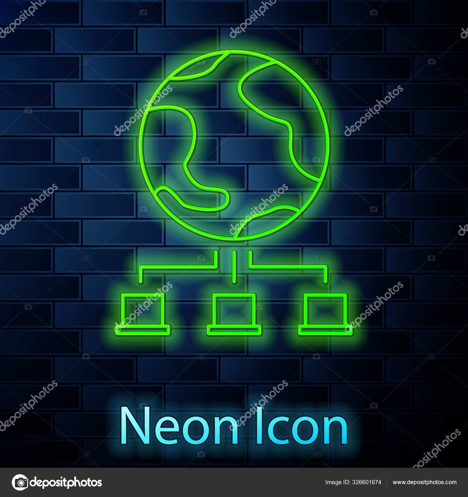View Internet Icon Neon Gif
