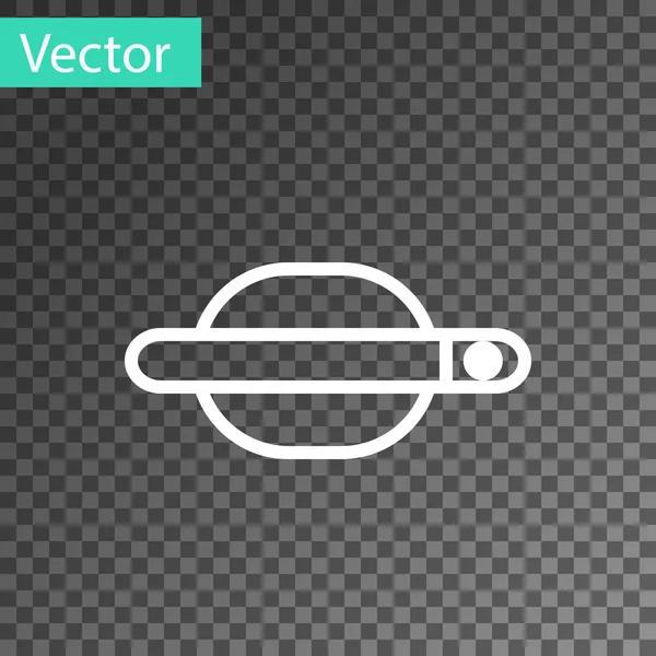 Witte lijn Autodeurkruk pictogram geïsoleerd op transparante achtergrond. Vector Illustratie — Stockvector