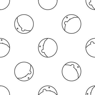 Güneş tutulmasının gri çizgisi beyaz arka planda izole edilmiş. Tam sonar tutulması. Vektör İllüstrasyonu