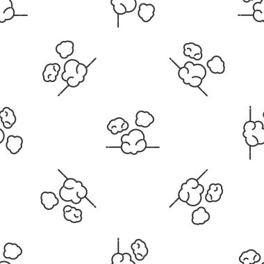 Gri çizgi toz ikonu beyaz arka planda izole edilmiş pürüzsüz desen. Vektör İllüstrasyonu