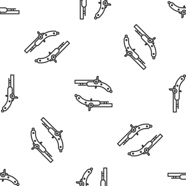 Иконка винтажных пистолетов серой линии изолирована на белом фоне. Древнее оружие. Векторная миграция — стоковый вектор