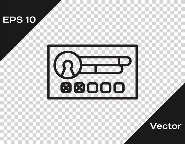 Linha preta Criar ícone de tela da conta isolado em fundo transparente. Ilustração vetorial — Vetor de Stock