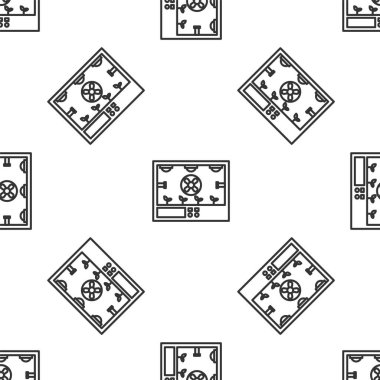 Gri çizgi Akıllı tarım teknolojisi - tarım otomasyon sistemi ikonu beyaz arka planda izole edilmiş pürüzsüz desen. Vektör İllüstrasyonu