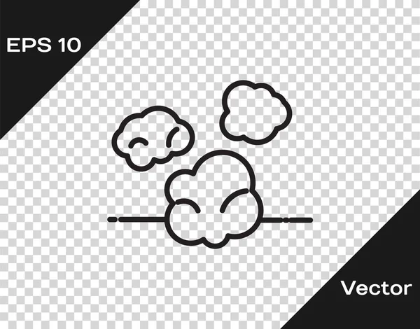 Schwarze Linie Staub Symbol isoliert auf transparentem Hintergrund. Vektorillustration — Stockvektor