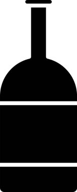 Siyah Bira şişesi simgesi beyaz arka plan üzerinde izole. Vektör İllüstrasyonu