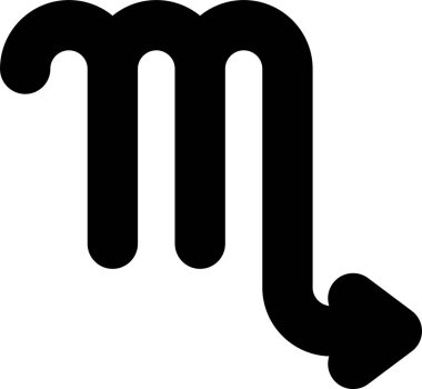 Siyah Akrep burcu simgesi beyaz arka planda izole edildi. Astrolojik yıldız falı koleksiyonu. Vektör İllüstrasyonu