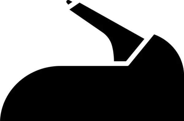 Black Car icona del freno a mano isolato su sfondo bianco. Leva freno di stazionamento. Illustrazione vettoriale — Vettoriale Stock