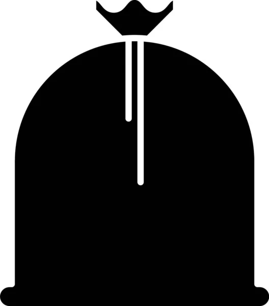 Svart Pirat säck ikon isolerad på vit bakgrund. Vektor Illustration — Stock vektor